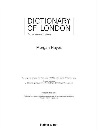Dictionary of London  Soprano & Piano  