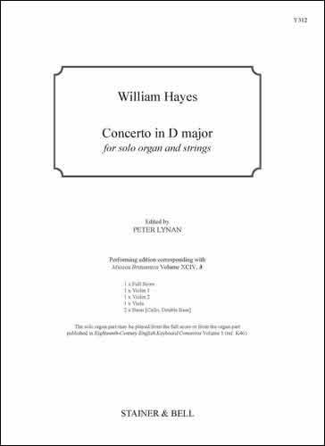 Concerto in D major. Score & Parts  Solo Organ and Strings  