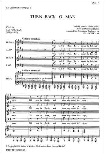 Turn back, O Man&nbsp;&nbsp;SATB & Piano&nbsp;&nbsp;
