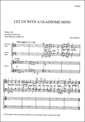 Let us with a gladsome mind  SATB and organ  