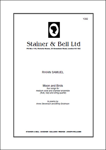 Moon & Birds. Four Songs Voice & Ensemble  Medium Voice, Fl, Hp & Str 4tet  