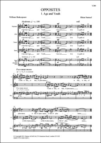 Opposites. SATB  SATB  