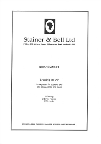 Shaping the Air. Soprano and Alto Saxophones and Piano  Soprano and Alto Saxophones & Piano  