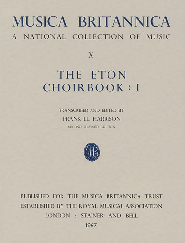 The Eton Choirbook I&nbsp;&nbsp;Score&nbsp;&nbsp;