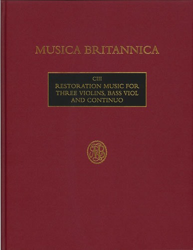 Restoration Music for Three Violins (CIII)&nbsp;&nbsp;3 Violins, Bass & Continuo&nbsp;&nbsp;