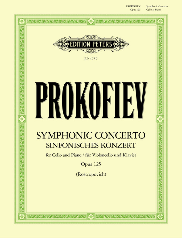 Symphonic Concerto for Cello and Piano Op. 125  Piano, Cello  
