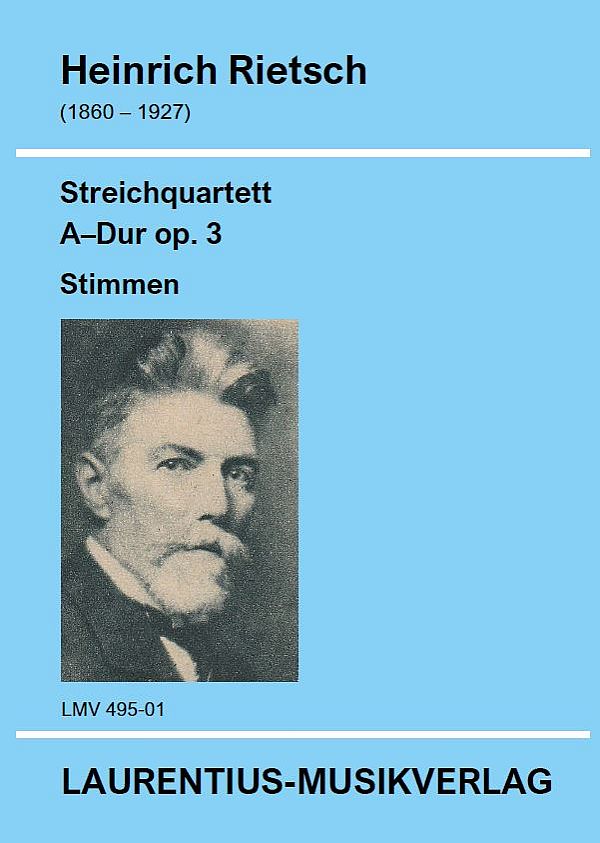 Streichquartett A-Dur op. 3  für 2 Violinen, Viola und Violoncello   Stimmen