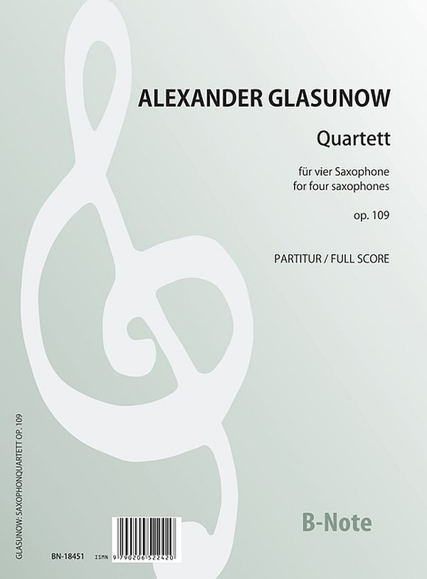 Saxophonquartett op.109 &nbsp;&nbsp; &nbsp;&nbsp;Partitur