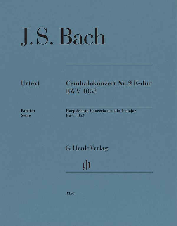 Cembalokonzert  E-Dur Nr. 2 BWV 1053&nbsp;&nbsp;für Cembalo und Orchester&nbsp;&nbsp;Partitur