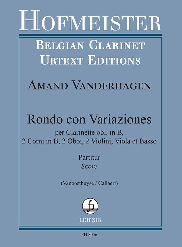 Rondo con variaziones&nbsp;&nbsp;für Klarinette obl., 2 Hörner, 2 Oboen, 2 Violinen, Viola, Basso&nbsp;&nbsp;Partitur