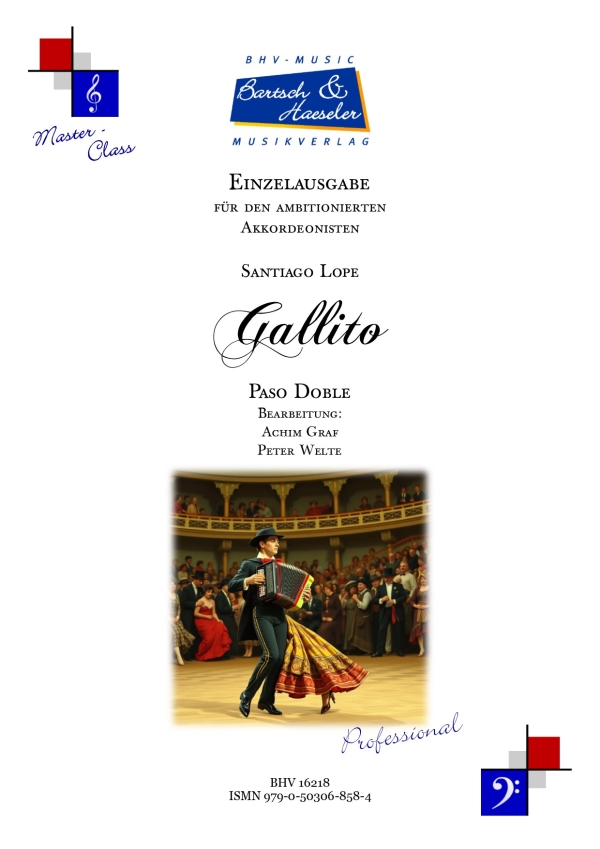 Gallito (Paso Doble)  für Akkordeon (mit 2. Stimme)   