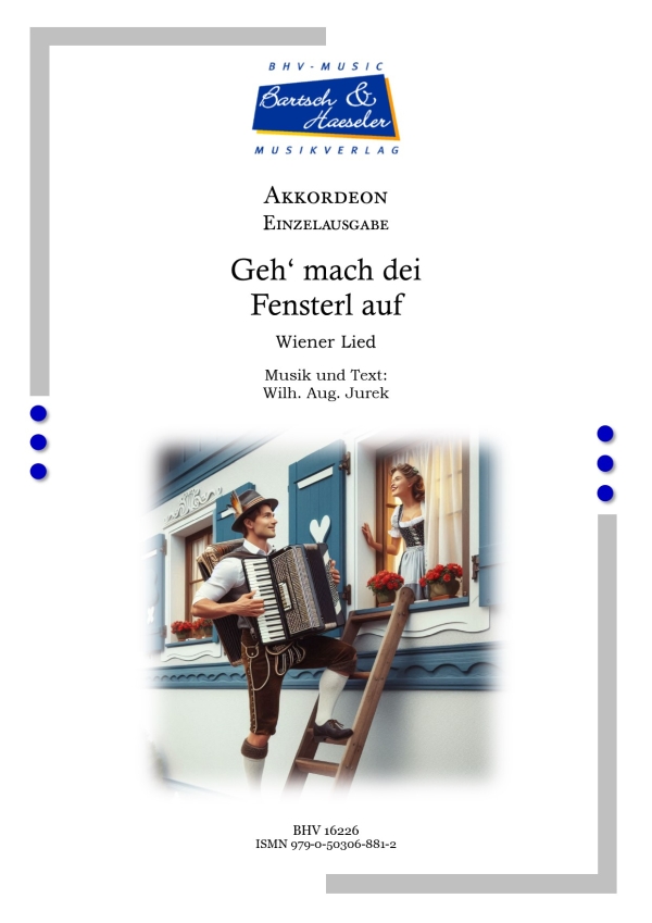 Geh' mach die Fensterl auf  für Akkordeon   