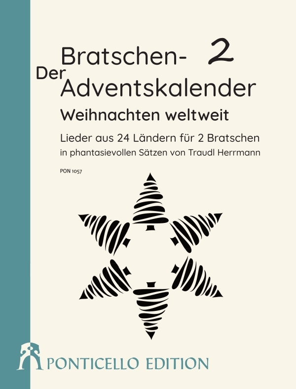 Der Bratschen-Adventskalender Band 2  für 2 Bratschen (mit Text)  Spielpartitur