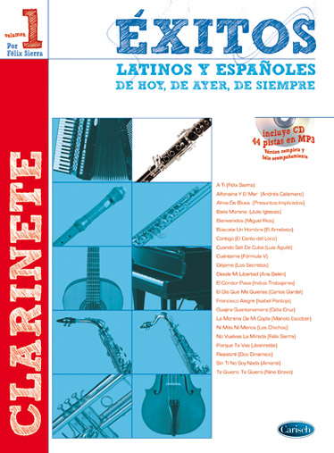 Exitos Latinos Y Espanolos&nbsp;&nbsp;Klarinette&nbsp;&nbsp;Buch und CD