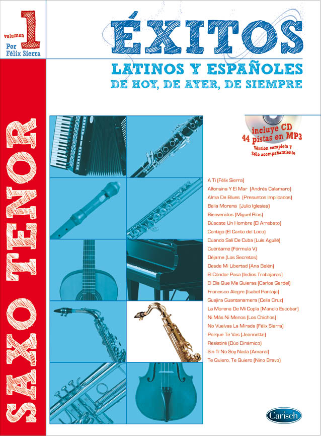 Exitos Latinos Y Espanolos&nbsp;&nbsp;Tenorsaxophon&nbsp;&nbsp;Buch und CD