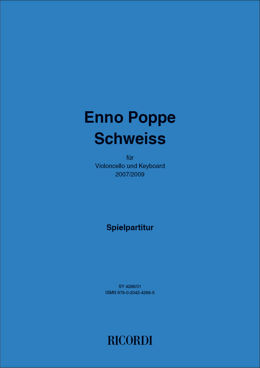 Schweiss  Cello und Klavier  Partitur