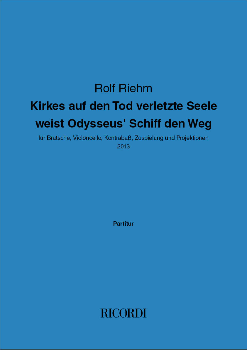 Kirkes auf den Tod verletzte Seele weist Odysseus'&nbsp;&nbsp;Streichtrio&nbsp;&nbsp;Partitur
