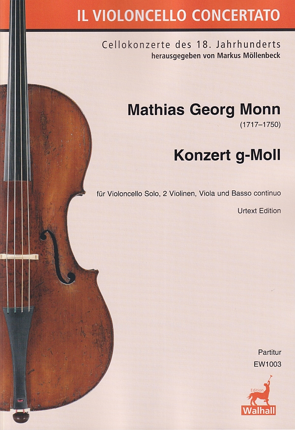 Konzert g-Moll    für Violoncello Solo, 2 Violinen, Viola und Basso continuo  Partitur
