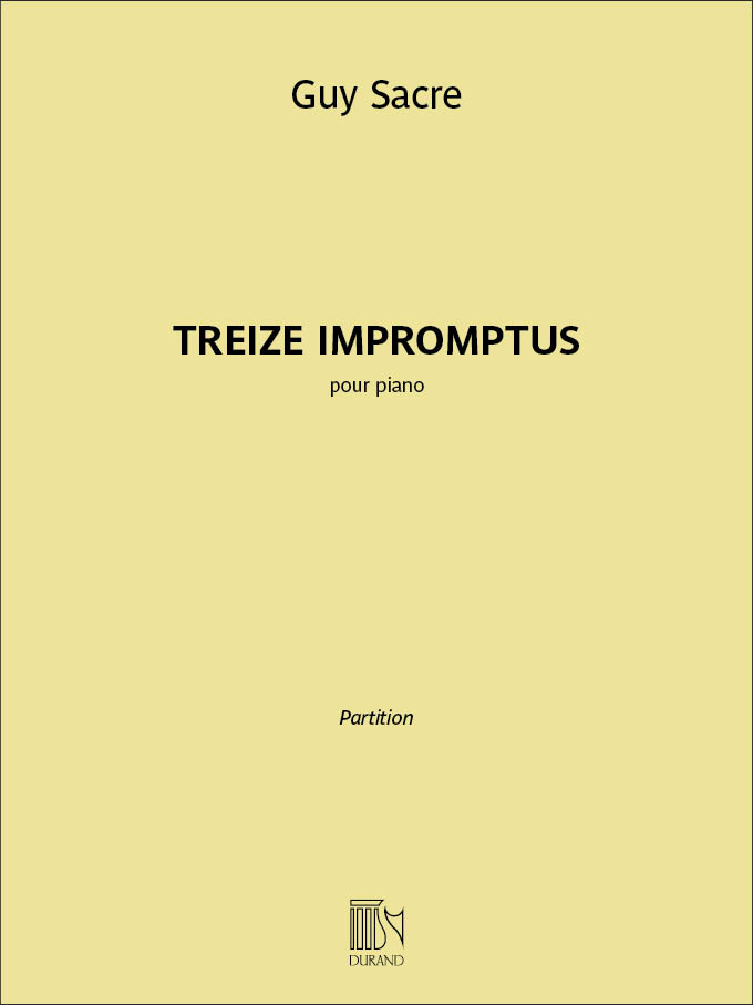 Treize Impromptus&nbsp;&nbsp;Klavier&nbsp;&nbsp;Buch