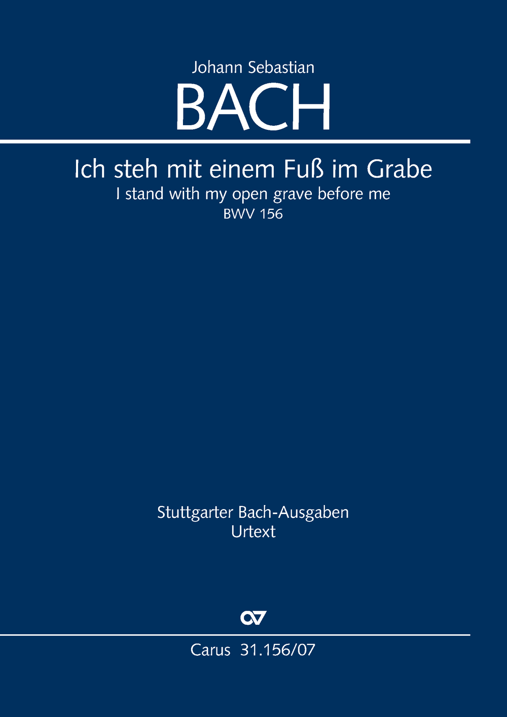 Ich steh mit einem Fuss im Grabe&nbsp;&nbsp;für Soli SATB, gem Chor, Oboen, 2 Violinen, Viola, Bc&nbsp;&nbsp;Studienpartitur (dt/en)