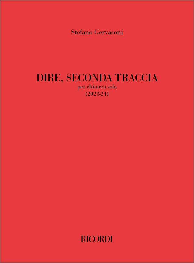 Dire, seconda traccia  Gitarre  Buch