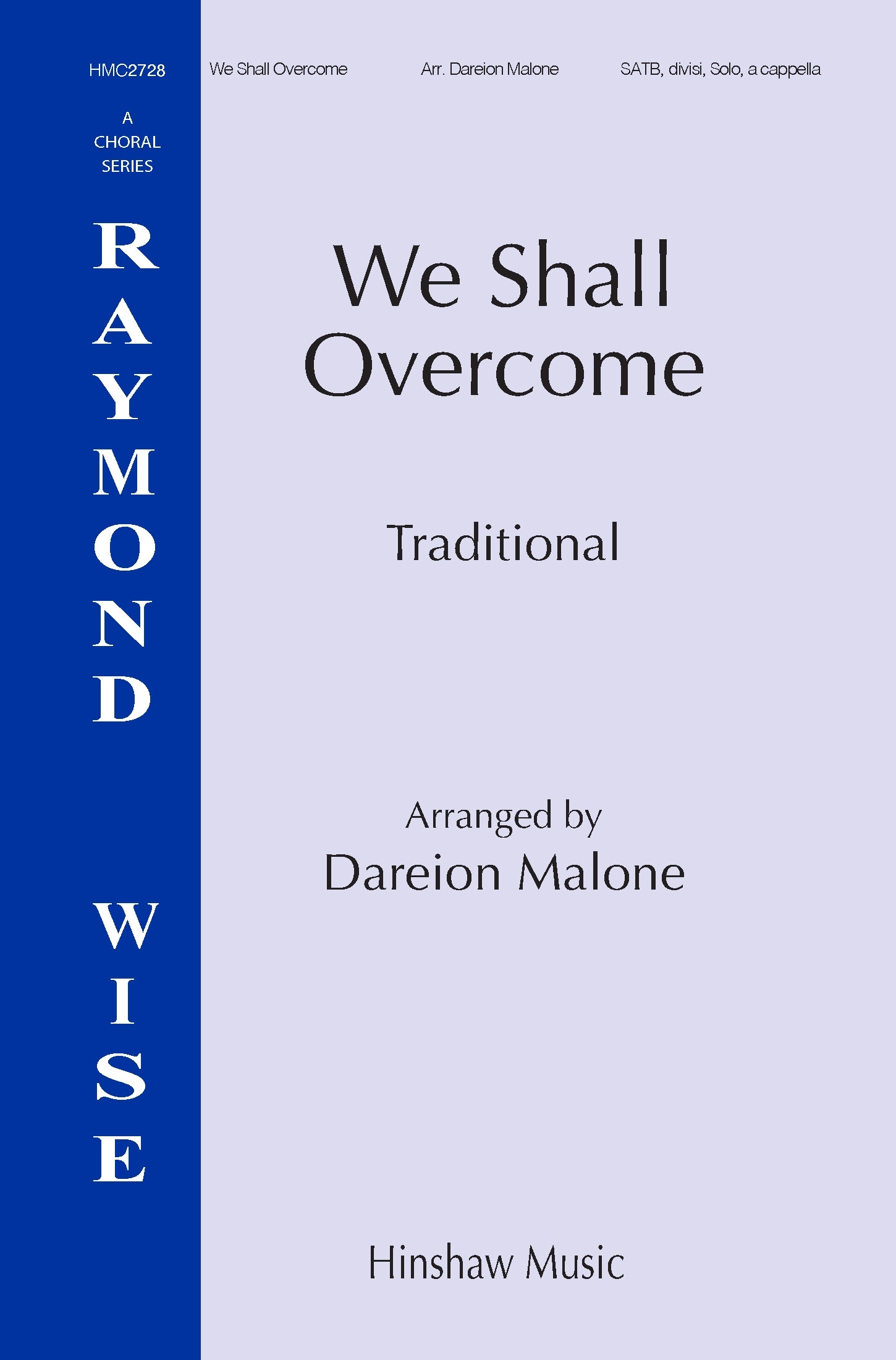 We Shall Overcome&nbsp;&nbsp;SATB a Cappella&nbsp;&nbsp;Chorpartitur