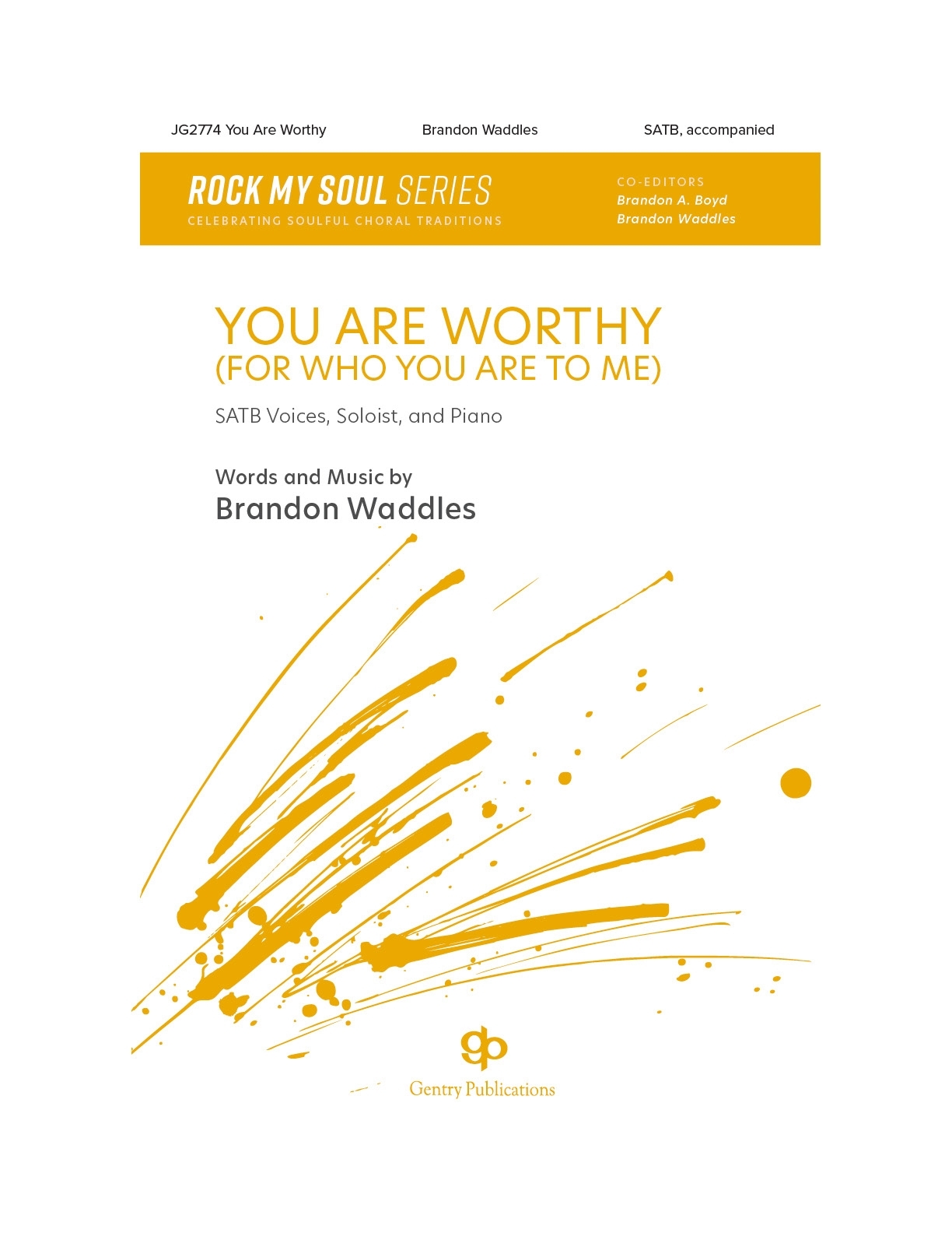 You Are Worthy&nbsp;&nbsp;SATB&nbsp;&nbsp;Chorpartitur