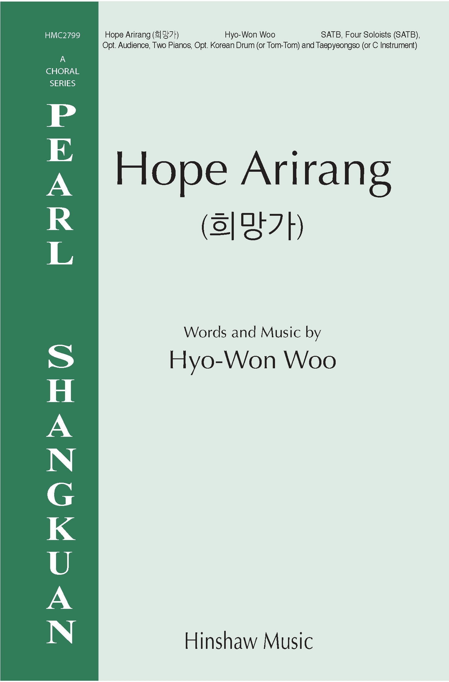 Hope Arirang&nbsp;&nbsp;SATB&nbsp;&nbsp;Chorpartitur