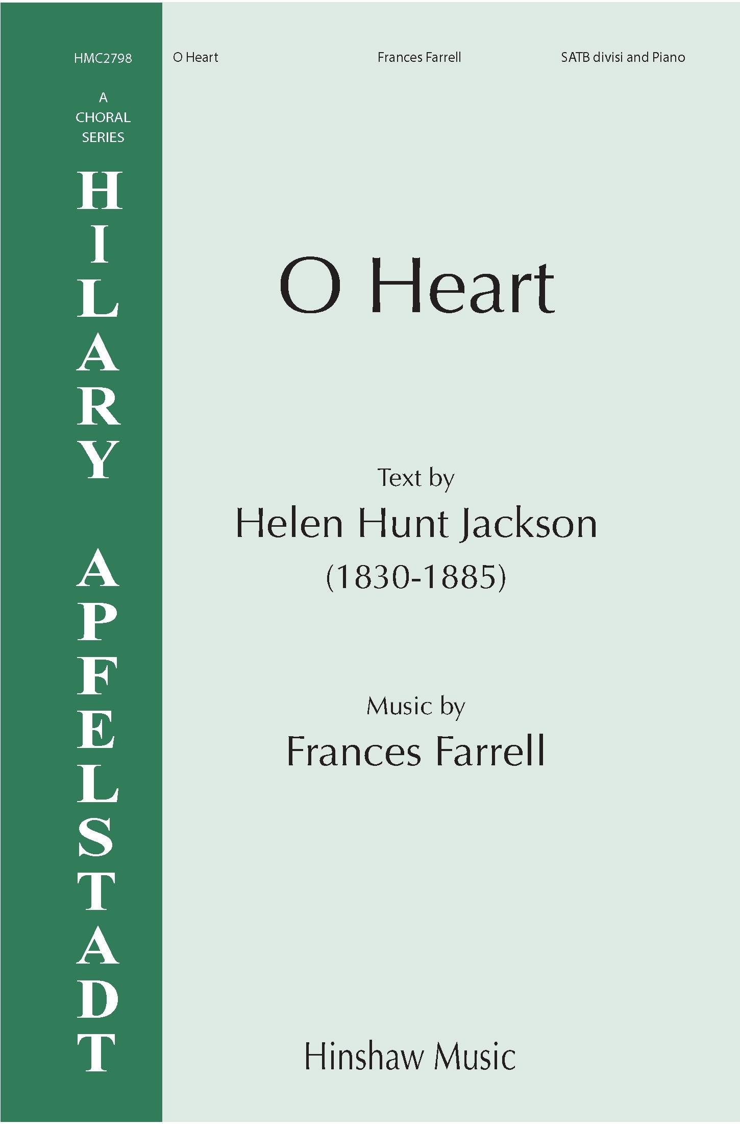 O Heart&nbsp;&nbsp;SATB divisi&nbsp;&nbsp;Chorpartitur