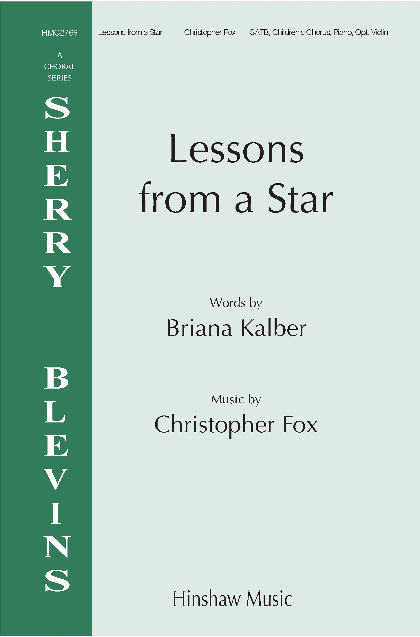 Lessons From A Star&nbsp;&nbsp;Children's Choir&nbsp;&nbsp;Chorpartitur
