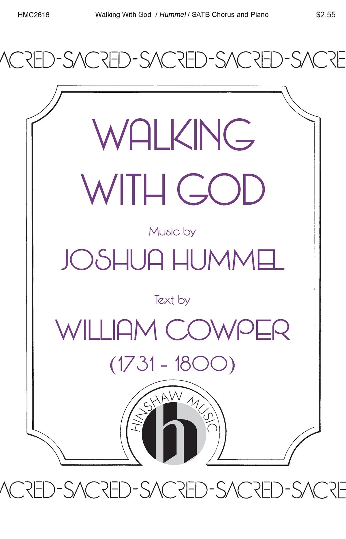 Walking with God&nbsp;&nbsp;SATB&nbsp;&nbsp;Chorpartitur