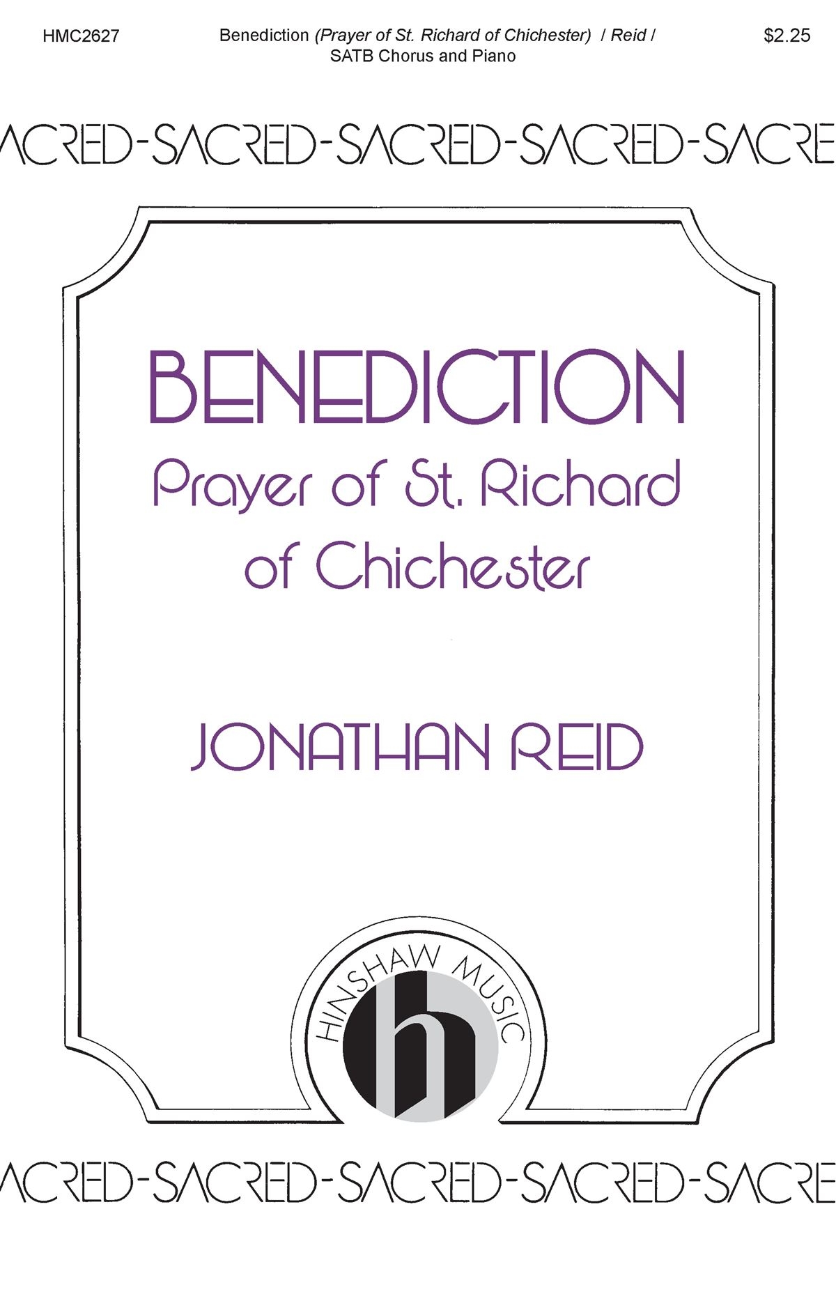 Benediction (Prayer of St. Richard)&nbsp;&nbsp;SATB&nbsp;&nbsp;Chorpartitur