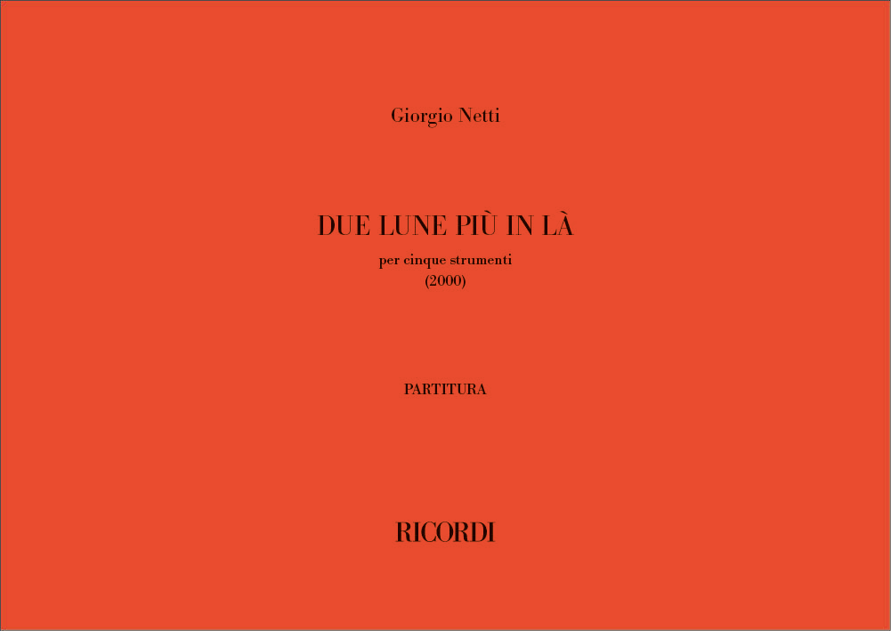 Due lune più in là&nbsp;&nbsp;Ensemble&nbsp;&nbsp;Partitur