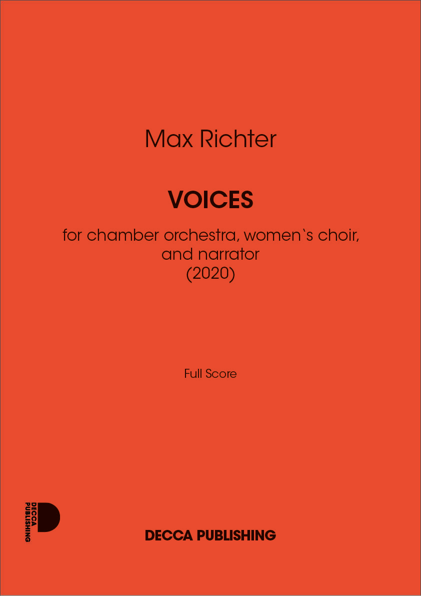 Voices&nbsp;&nbsp;Choir and Chamber Orchestra&nbsp;&nbsp;Partitur