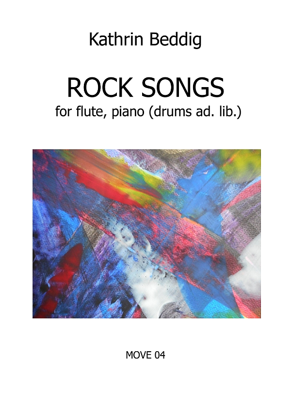 Rock Songs  for flute and piano (drums ad. lib.)  Klavierpartitur mit Flötenstimme 