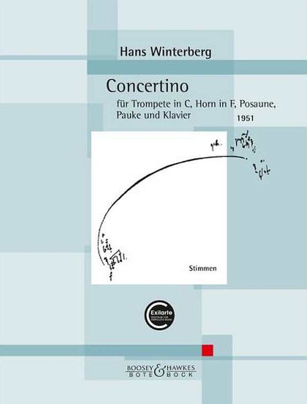 Concertino (1951)  für Trompete in C, Horn in F, Posaune, Pauke und Klavier  Stimmen