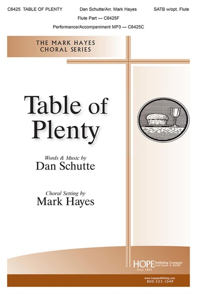 Table of Plenty&nbsp;&nbsp;SATB and Flute&nbsp;&nbsp;Chorpartitur
