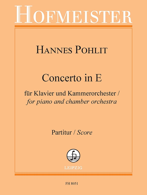 Concerto in E&nbsp;&nbsp;für Klavier und Kammerorchester&nbsp;&nbsp;Partitur