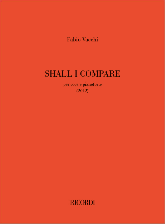 Shall I compare&nbsp;&nbsp;Voice and Piano&nbsp;&nbsp;Buch