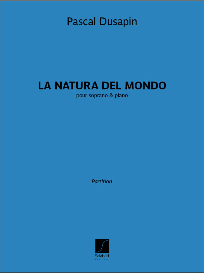 La natura del mondo&nbsp;&nbsp;Soprano Voice and Piano&nbsp;&nbsp;Buch