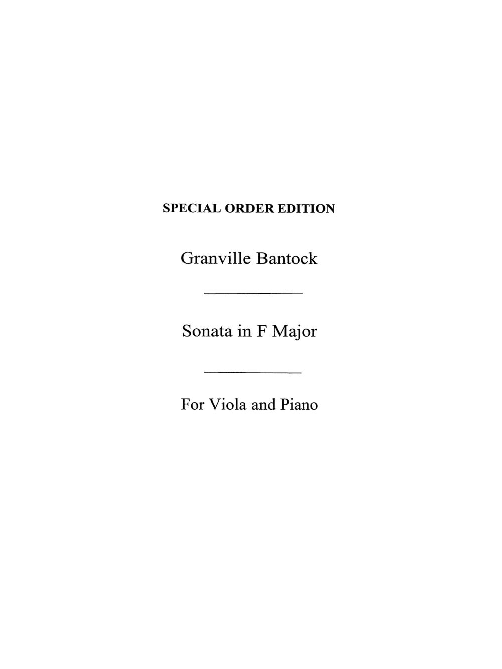 Sonata In F Major&nbsp;&nbsp;Viola&nbsp;&nbsp;Buch