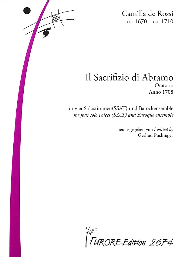 Il Sacrifizio di Abramo (Oratorio anno 1708)&nbsp;&nbsp;für 4 Solostimmen (SSAT) und Barockensemble&nbsp;&nbsp;Partitur (it)