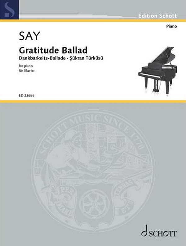 Gratitude Ballad (Dankbarkeits-Ballade) op.88 (2020)&nbsp;&nbsp;für Klavier&nbsp;&nbsp; 