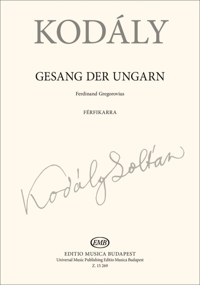 Gesang der Ungarn&nbsp;&nbsp;Lower Voices&nbsp;&nbsp;Chorpartitur