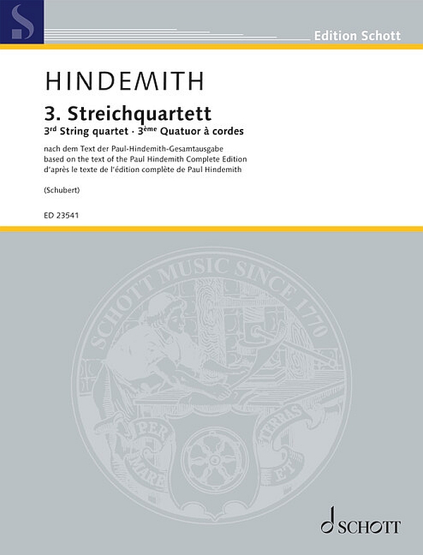 Streichquartett Nr.3&nbsp;&nbsp;für Streichquartett&nbsp;&nbsp;Partitur und Stimmen