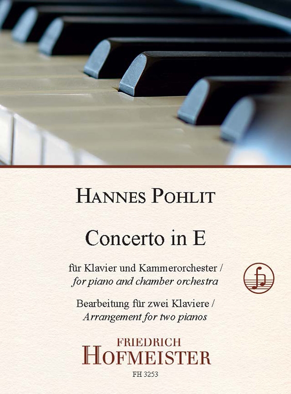 Concerto in E&nbsp;&nbsp;für Klavier und Kammerorchester&nbsp;&nbsp;Bearbeitung für 2 Klaviere (Partitur)