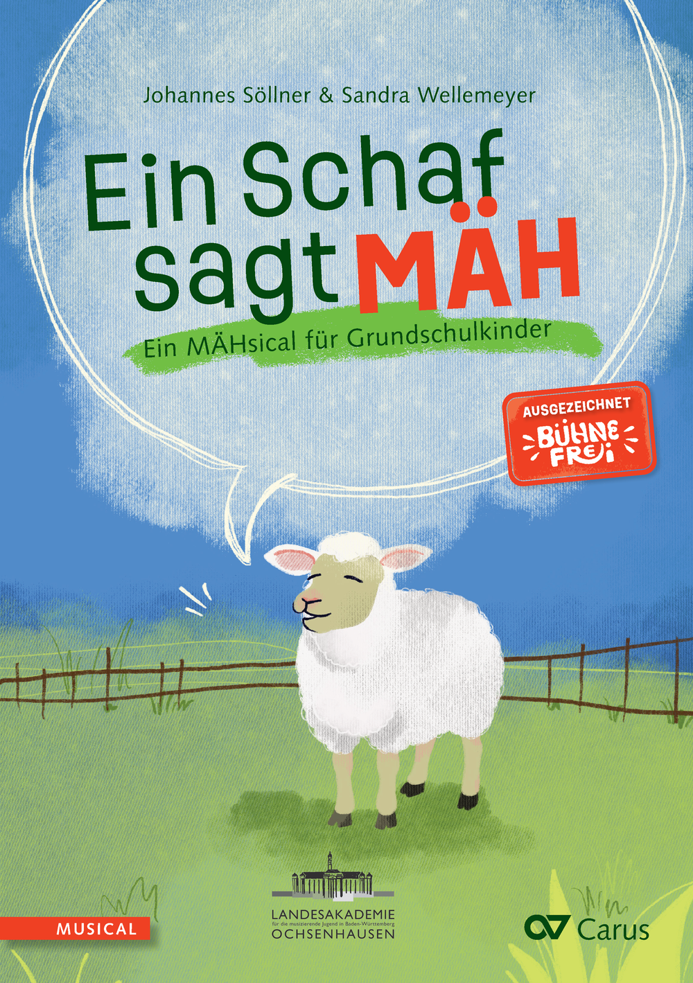 Ein Schaf sagt MÄH&nbsp;&nbsp;1[2]stg Kinderchor, Pfte, [Vc, Perc]&nbsp;&nbsp;Dirigierpartitur