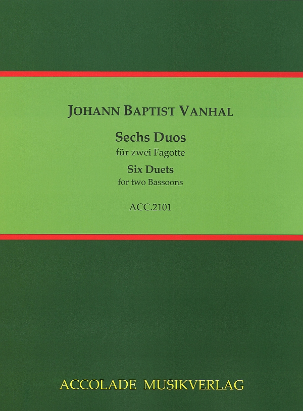 6 Duos (6 Duets)&nbsp;&nbsp;für 2 Fagotte&nbsp;&nbsp;2 Spielpartituren