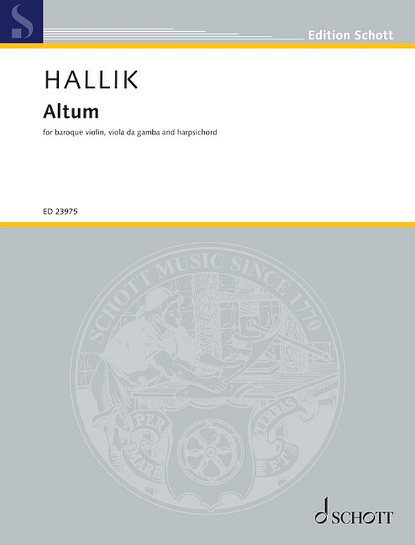 Altum&nbsp;&nbsp;for baroque violin, viola da gamba and harpsichord&nbsp;&nbsp;score and parts