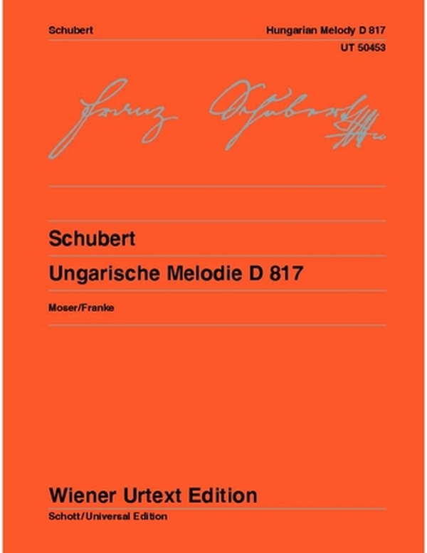 Ungarische Melodie D 817&nbsp;&nbsp;für Klavier&nbsp;&nbsp; 
